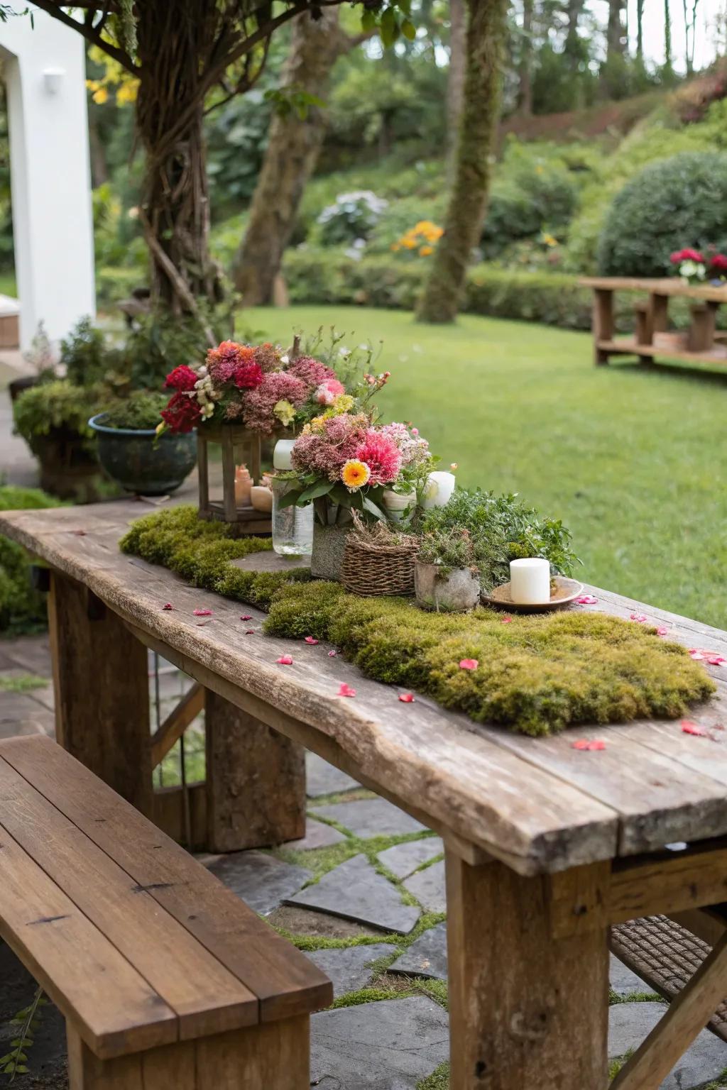 An appealing country-style tablescape ideal for a fairy social.