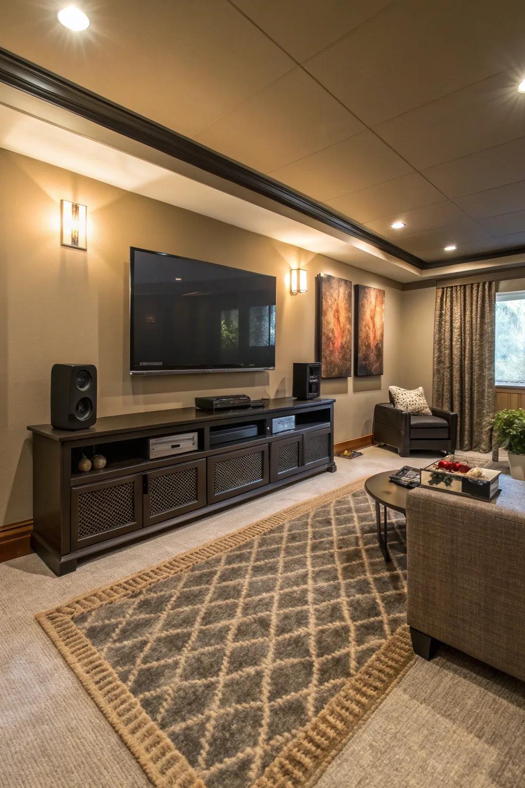 A media hub that blends practicality with elegance.