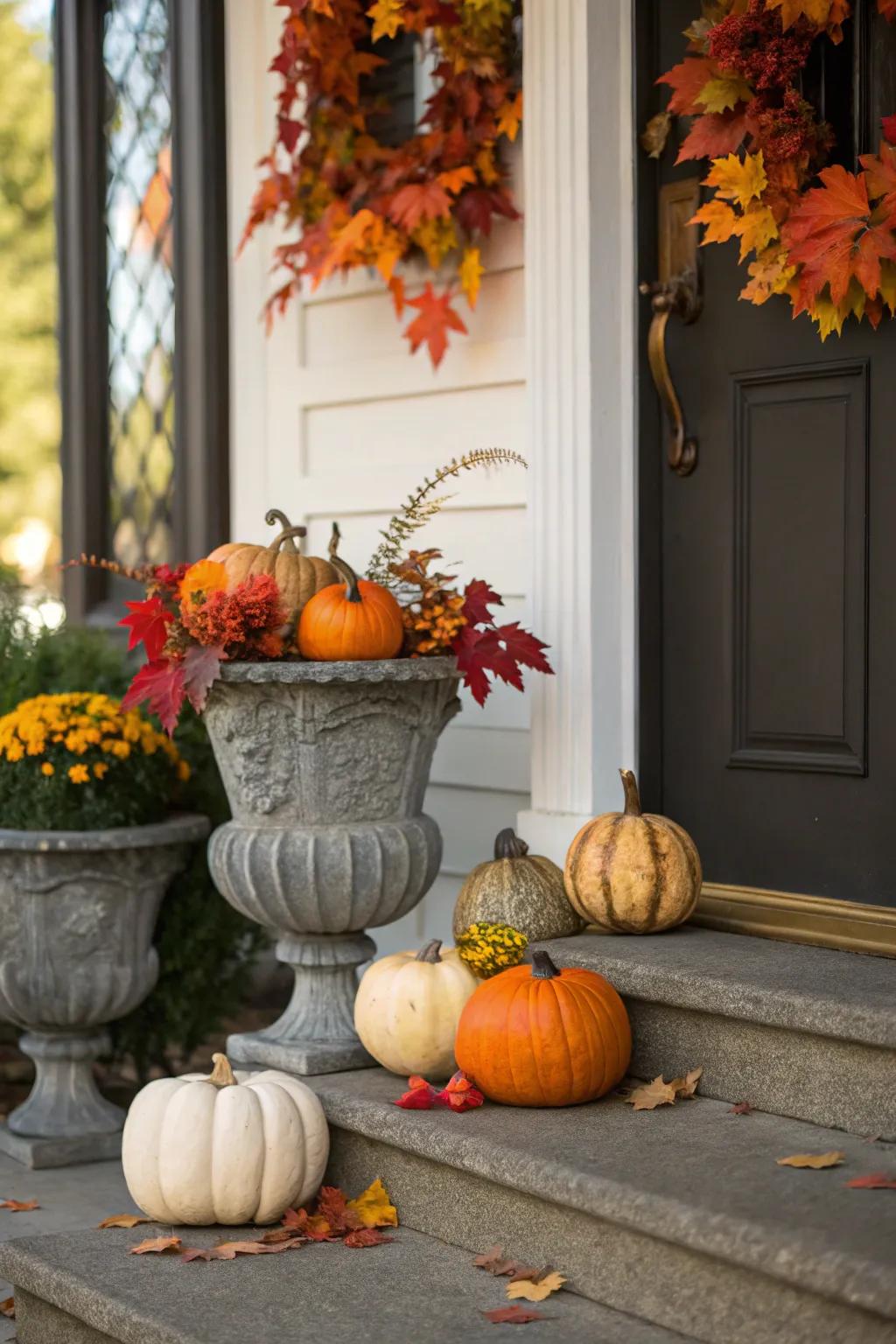 Celebrate each season with dynamically changing planter displays.