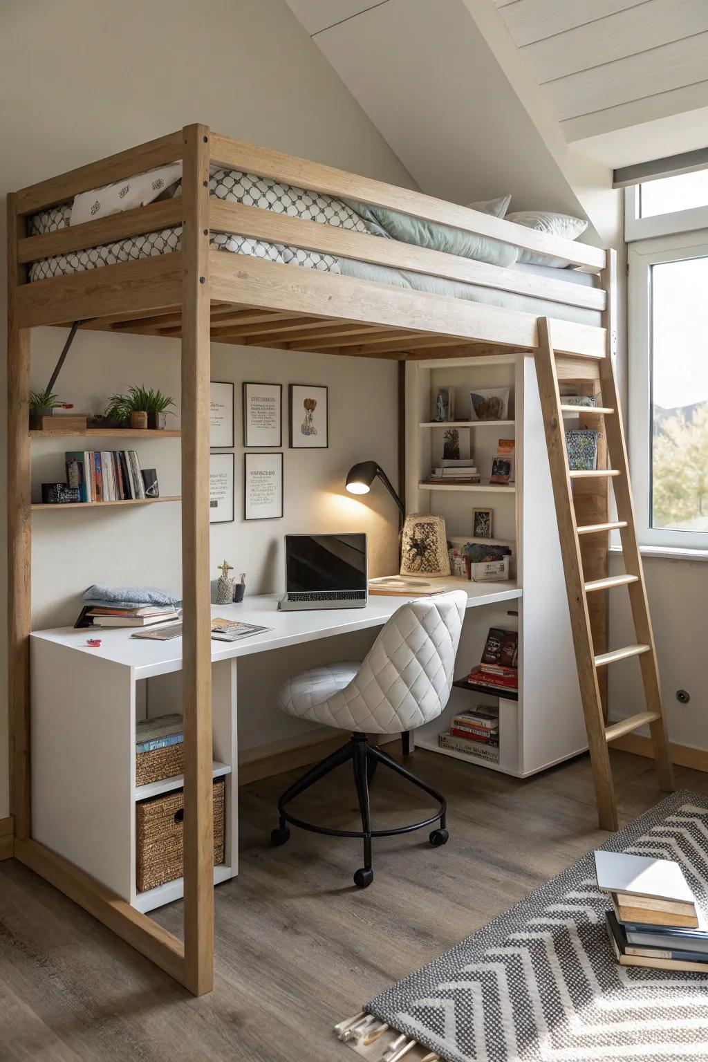 Transform your daughter's high sleeper into a vibrant, functional study hub.