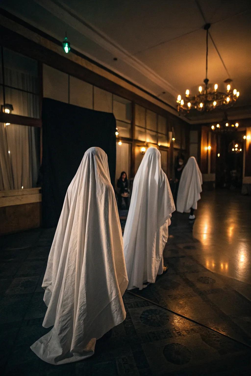 Spectral figures inject a ghostly aspect into your haunted scene.