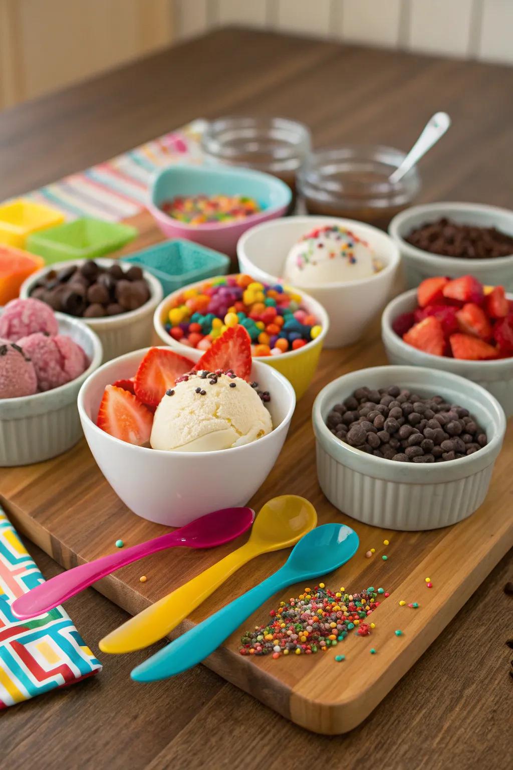A create-your-own sundae station that fuels creativity and indulgence.