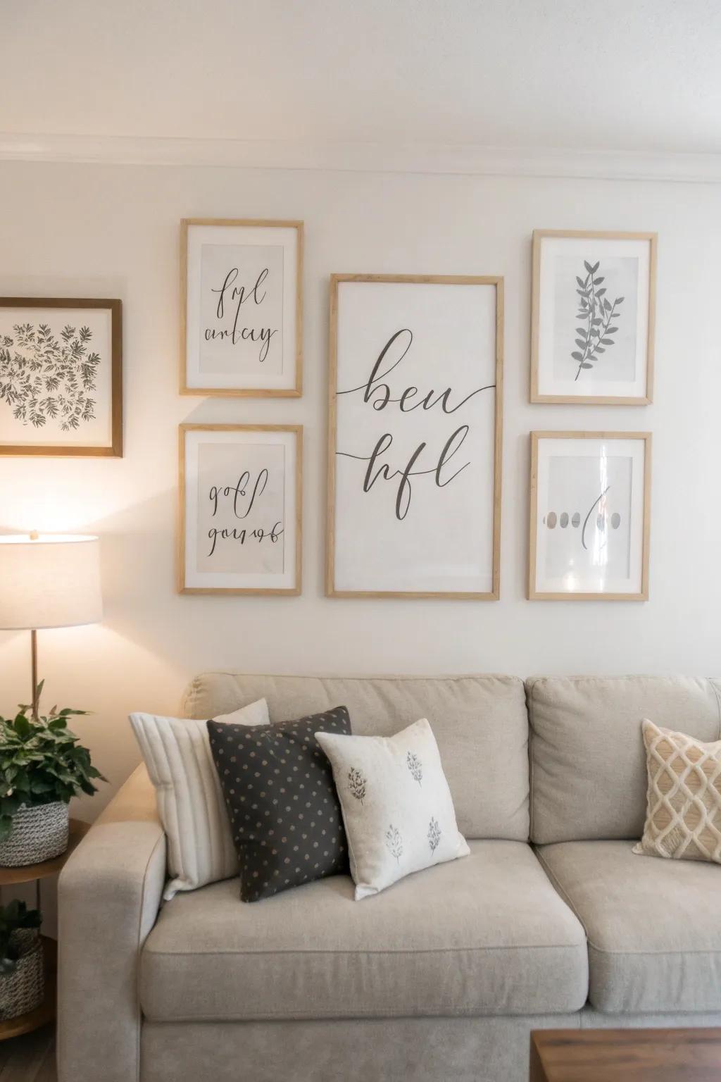 Start your day inspired with stunning quote wall pieces.