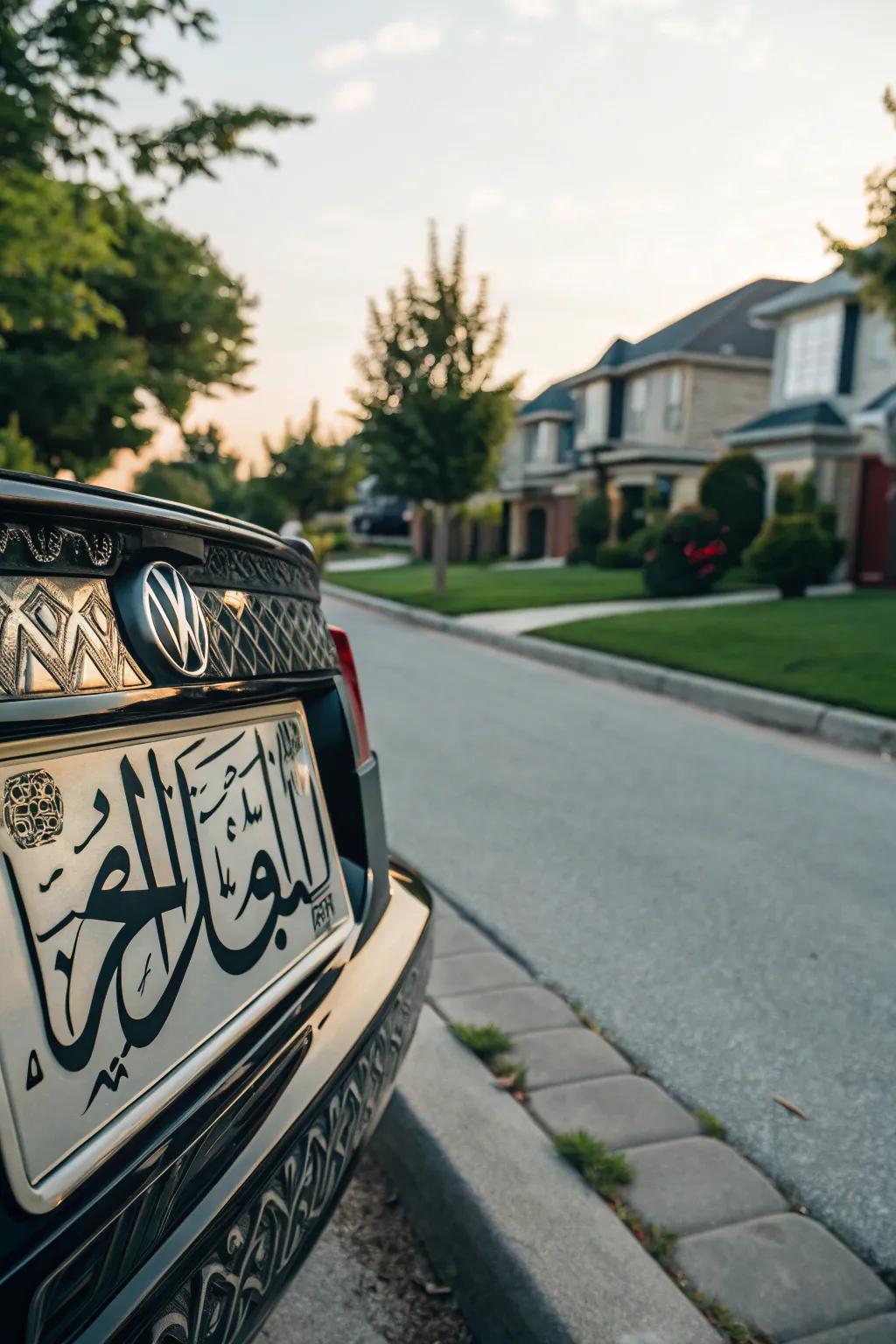 Infuse sophistication with Arabic script.
