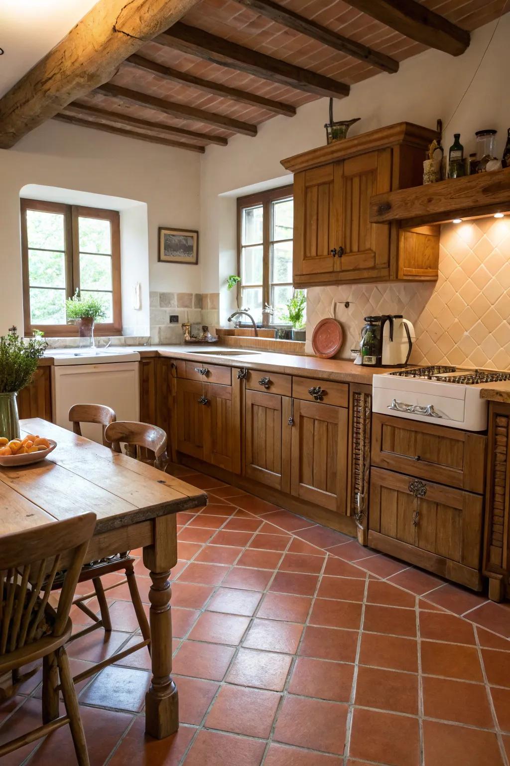 Transport the essence of Tuscany into your cooking area with earthenware squares.