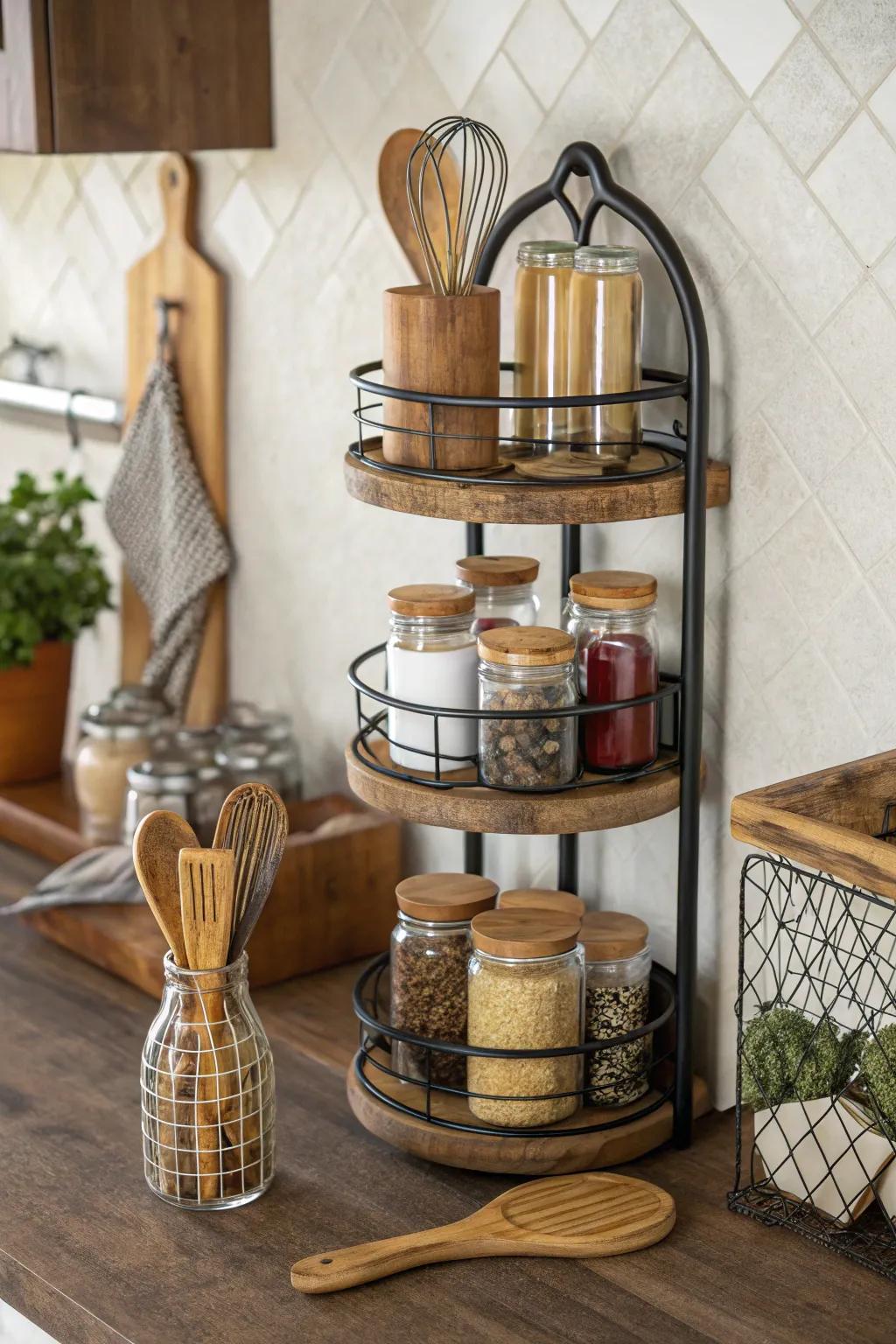 Classic and sturdy, unrefined elements like wood and metal bring timeless beauty to your kitchen.