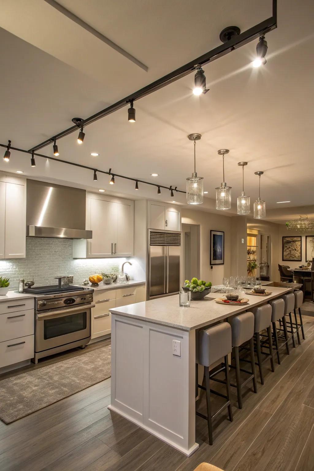 Adaptable lighting options for every culinary task.