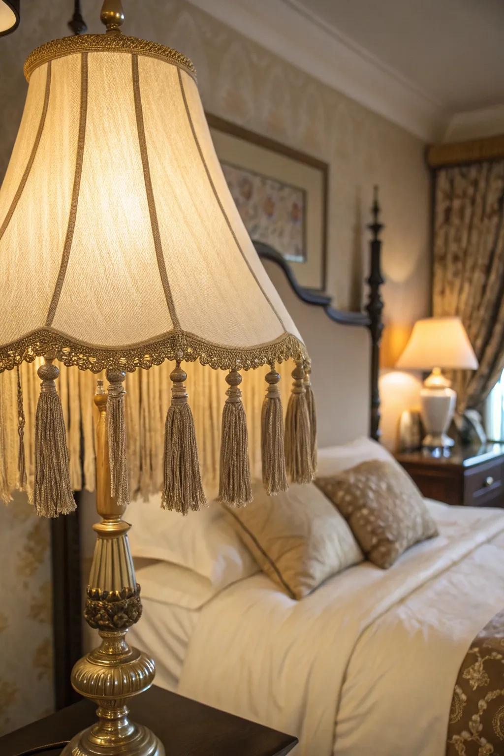 Amplify your lampshade with elegant tassels.