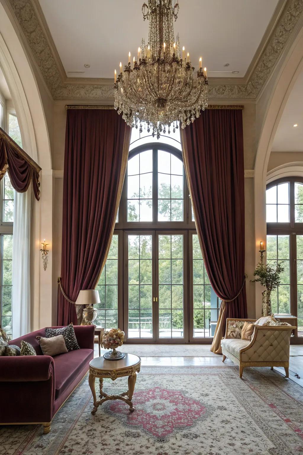 Full-length window coverings bring drama and sophistication to any space.