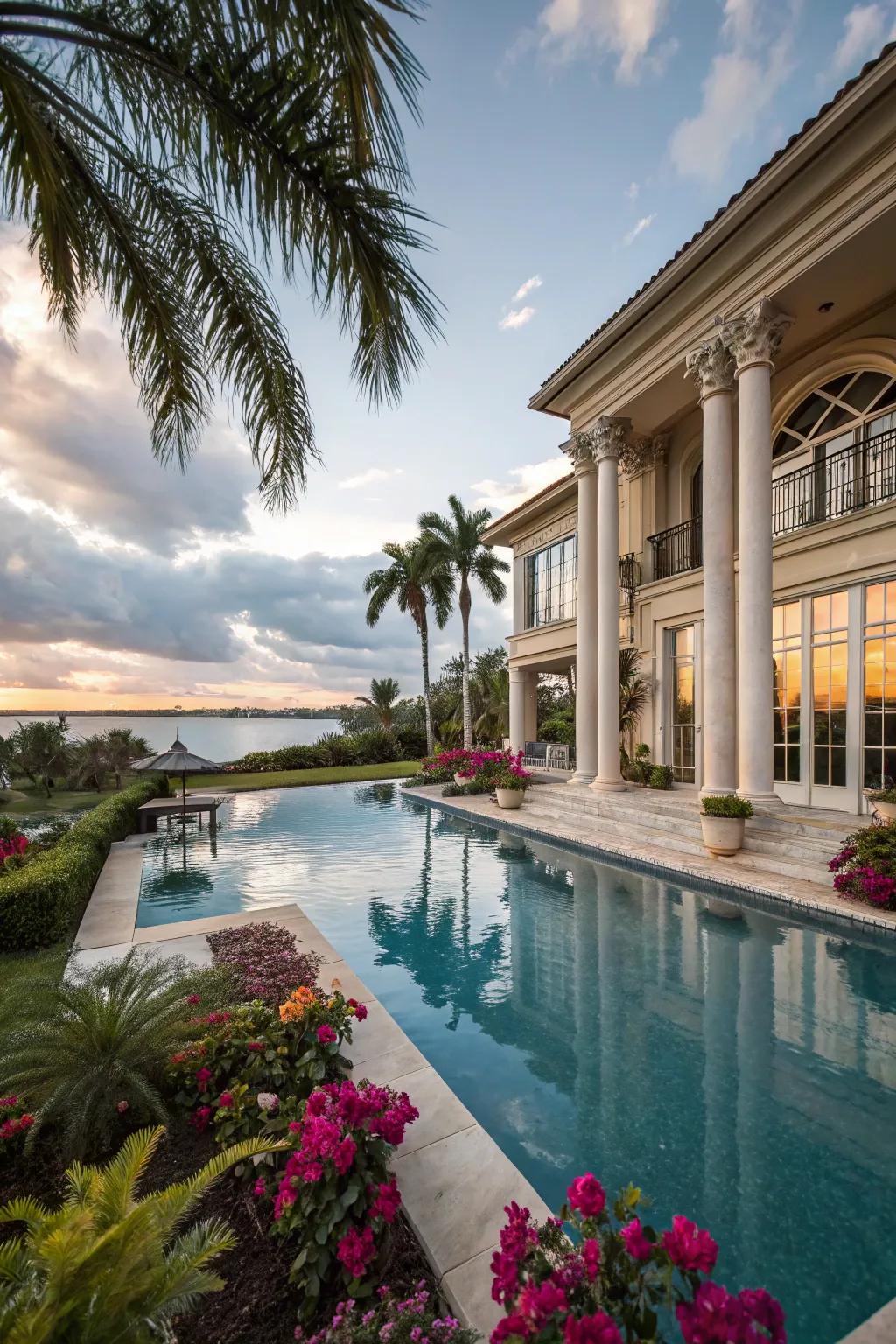An elegant infinity pool that seamlessly blends with nature.