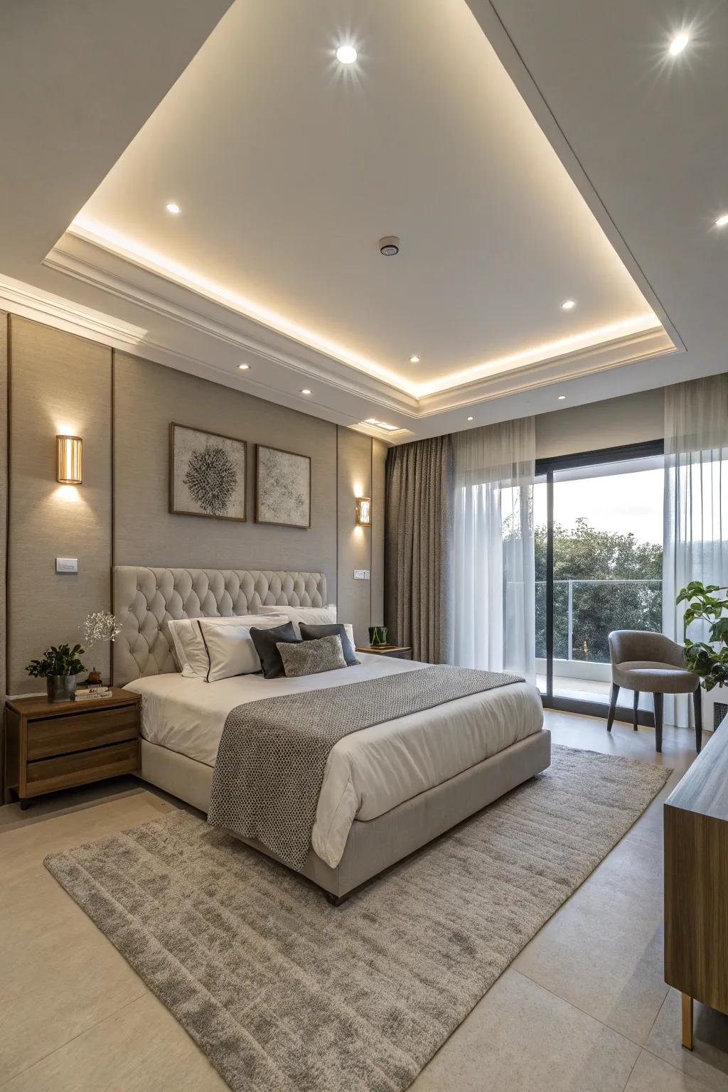 Discreet recessed lighting that provides a modern, uncluttered look.