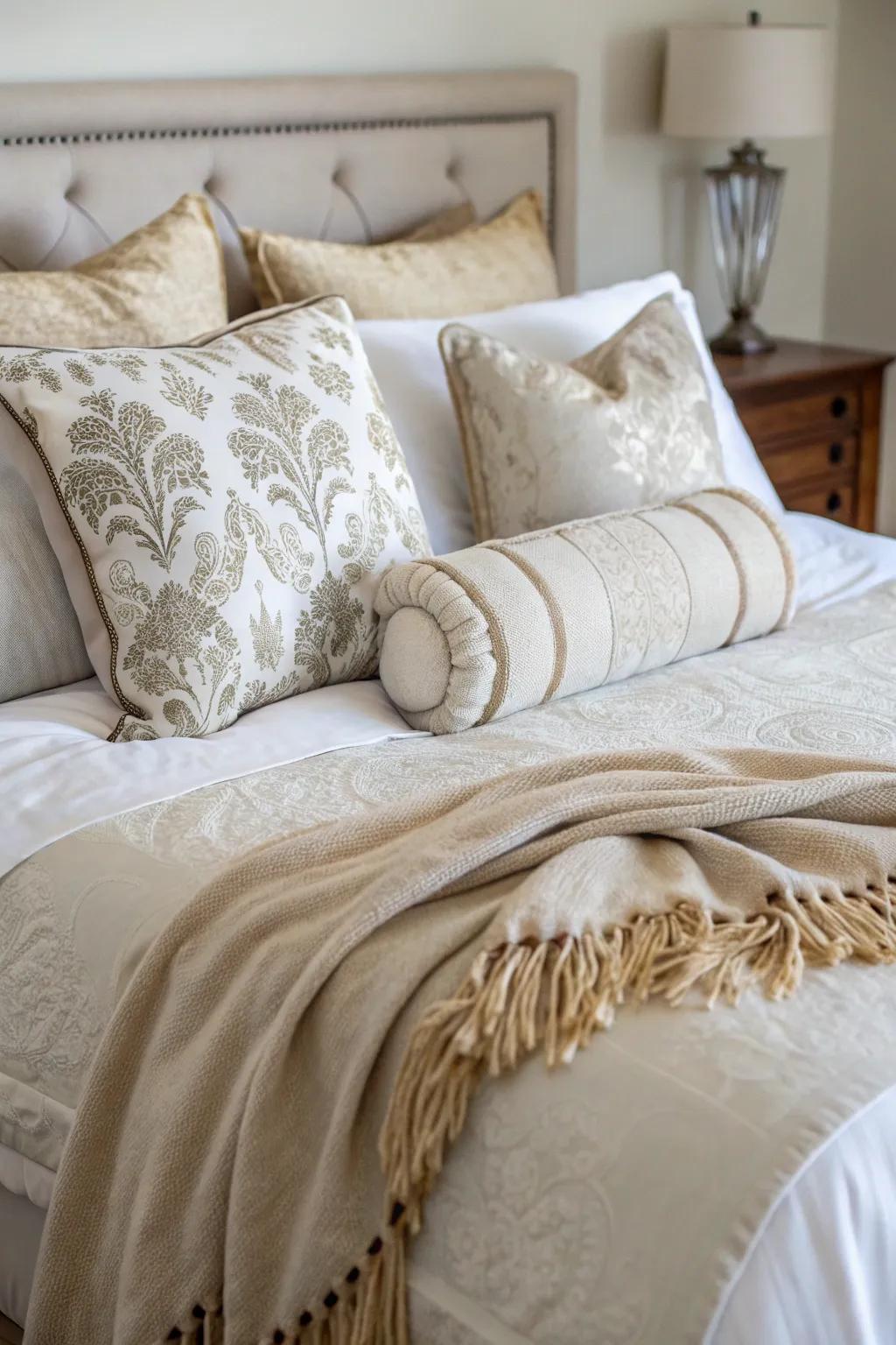 Layered bedding delivers supreme comfort and elegance.