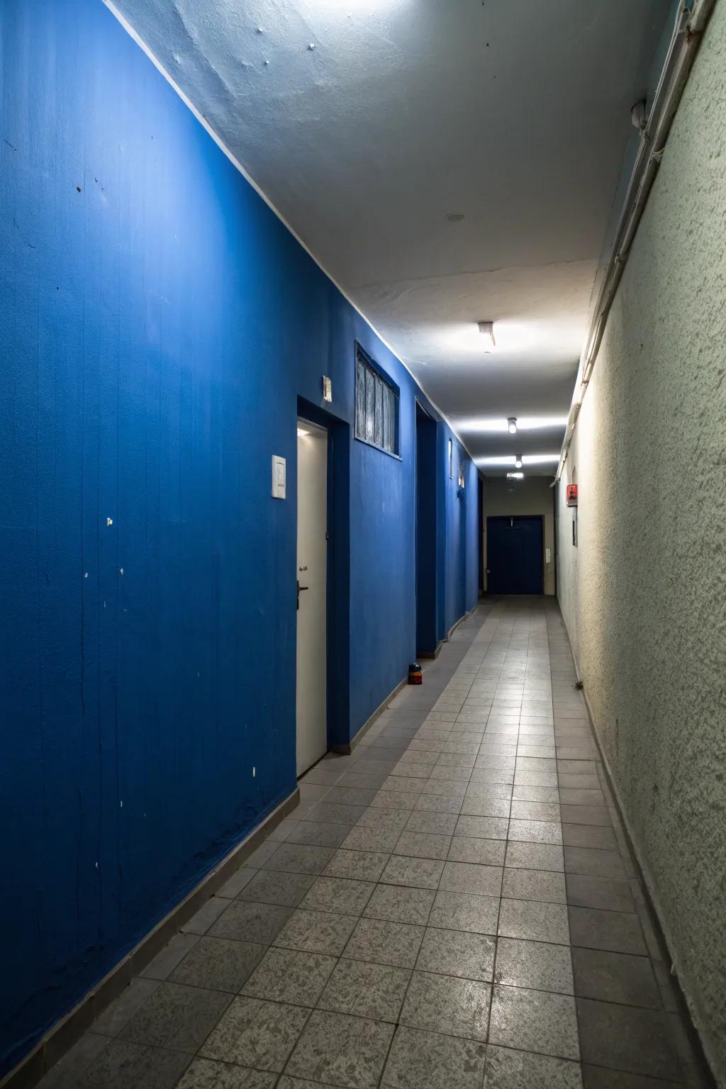 A vibrant wall offers a personalized touch for your hall.