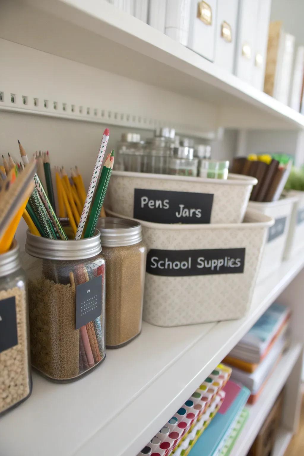Labels add clarity and charm to your organizational system.
