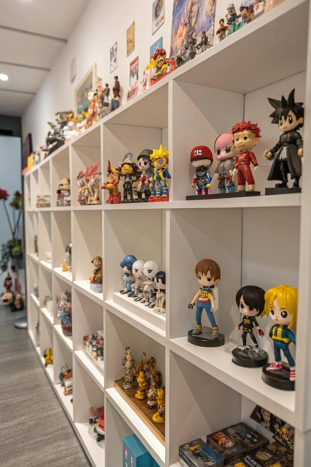 Flaunt your treasured anime figures on fashionable display systems.