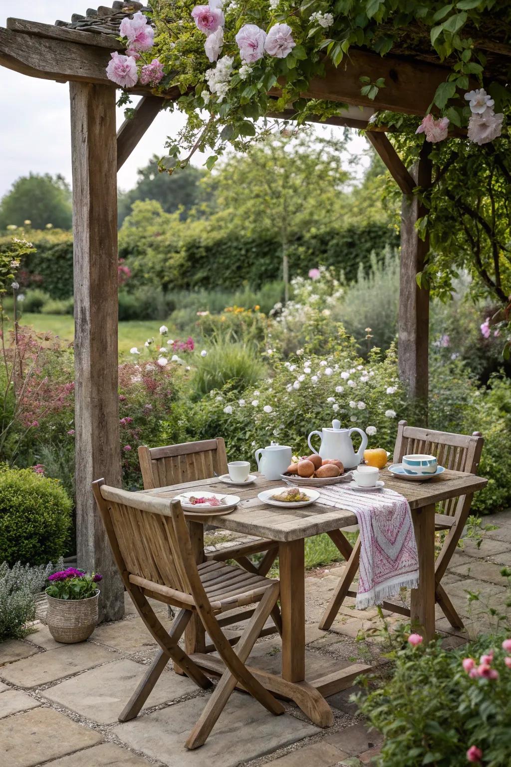 Rustic elegance with a hint of nostalgia.