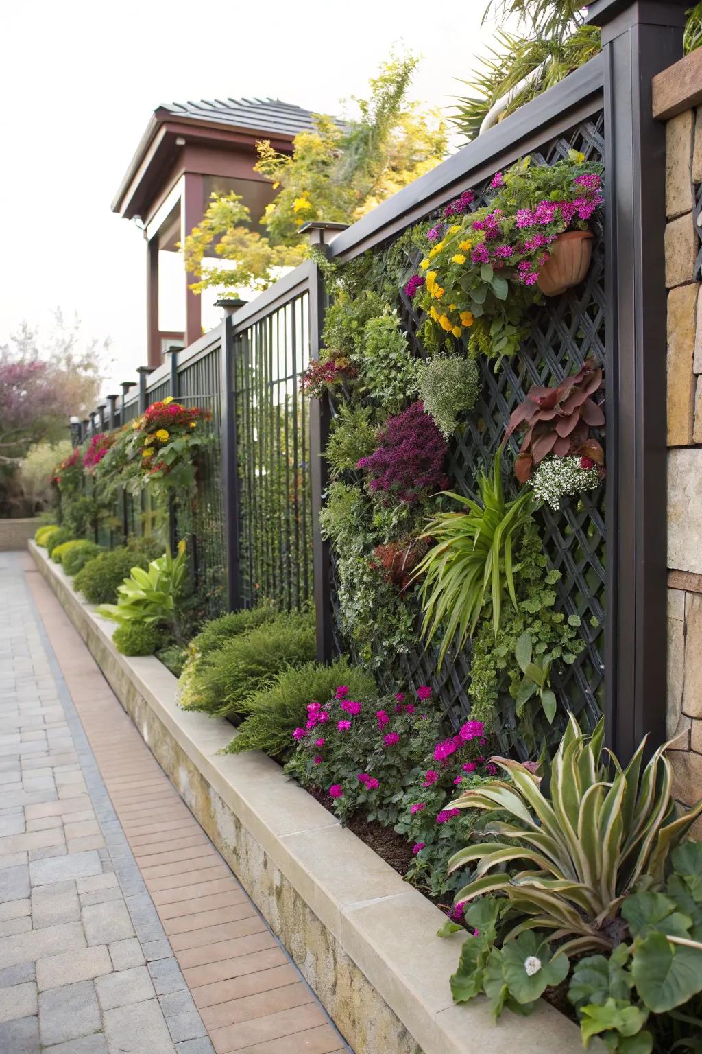 Upright gardens infuse greenery and privacy into your fence.