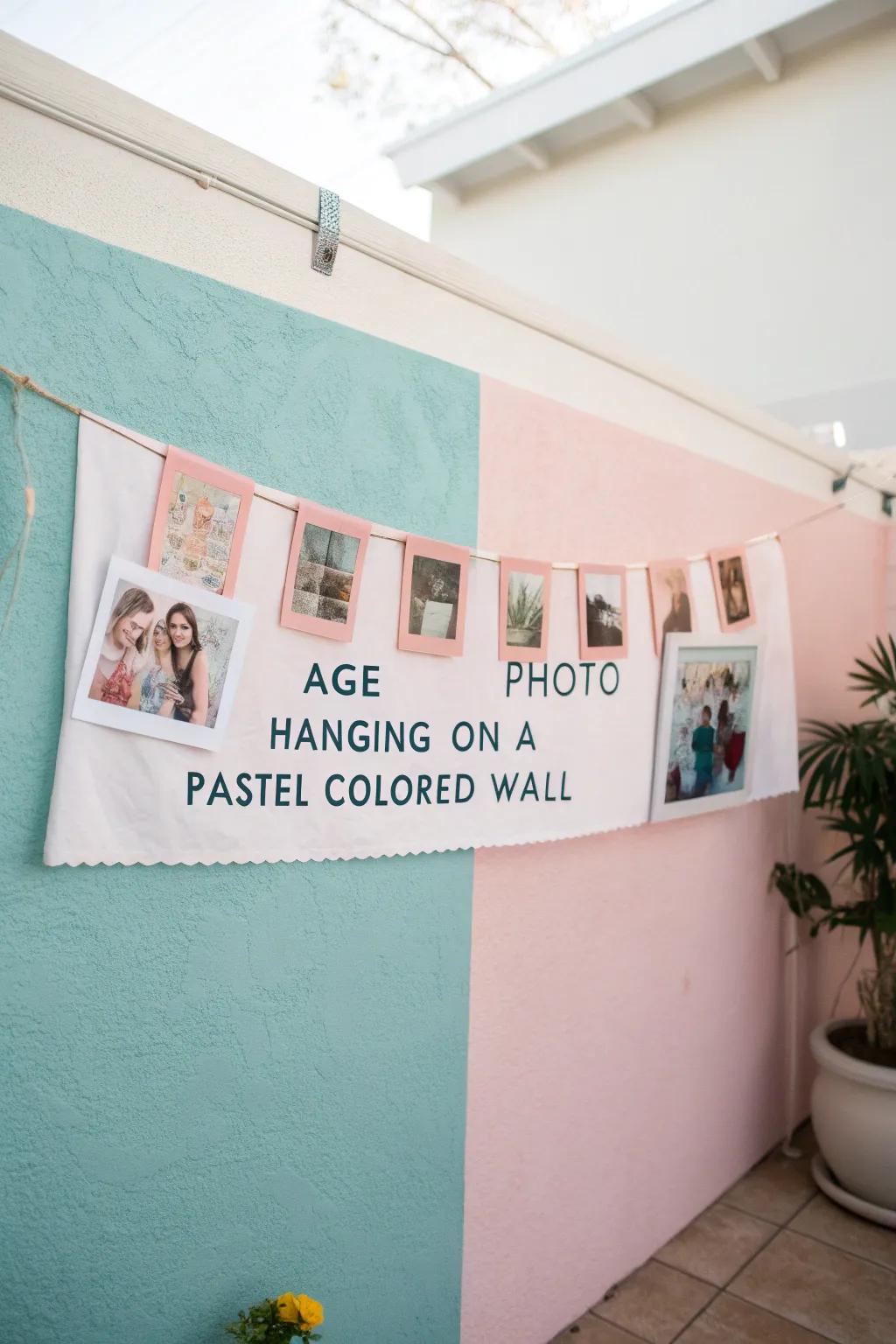 A milestone age banner showcasing yearly photos.