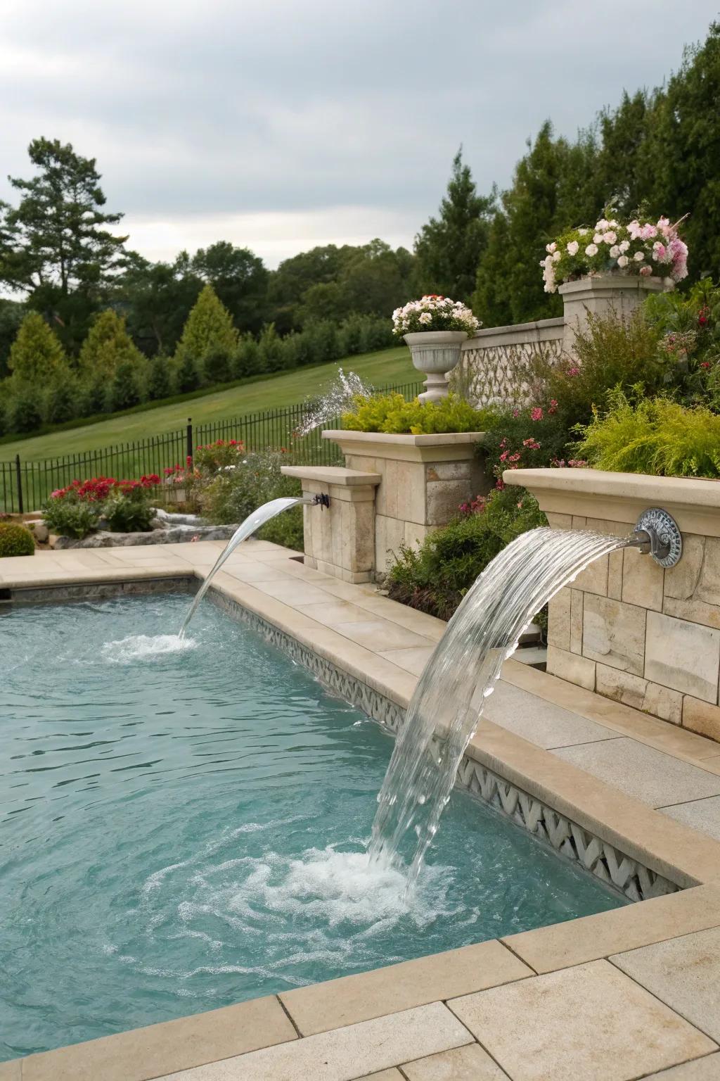 Spillover spouts give your pool design both elegance and appeal.