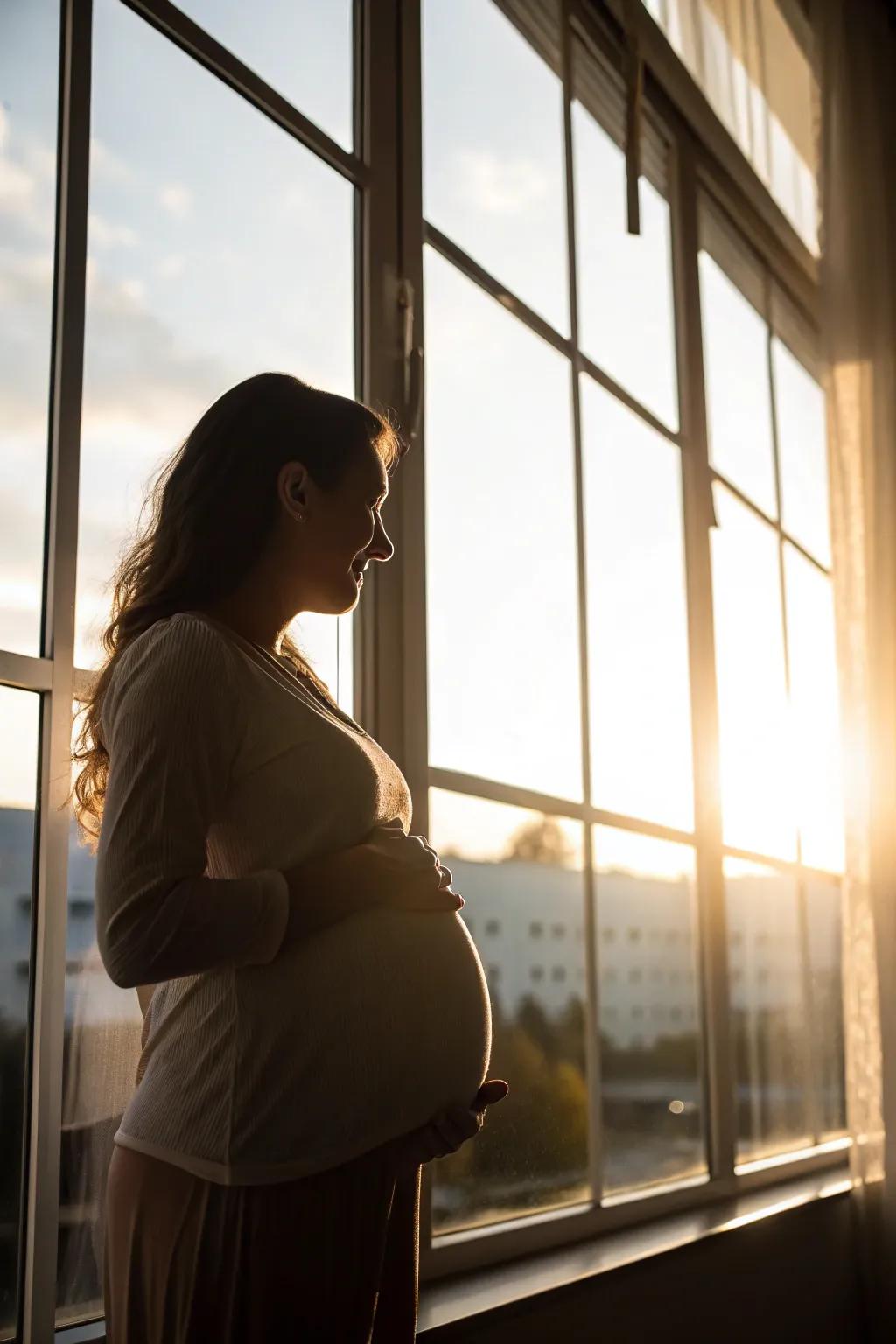 Natural light can be your greatest asset for capturing the pregnancy glow.