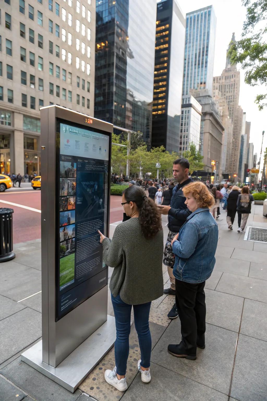 Engage potential buyers with interactive touch-screen signs.