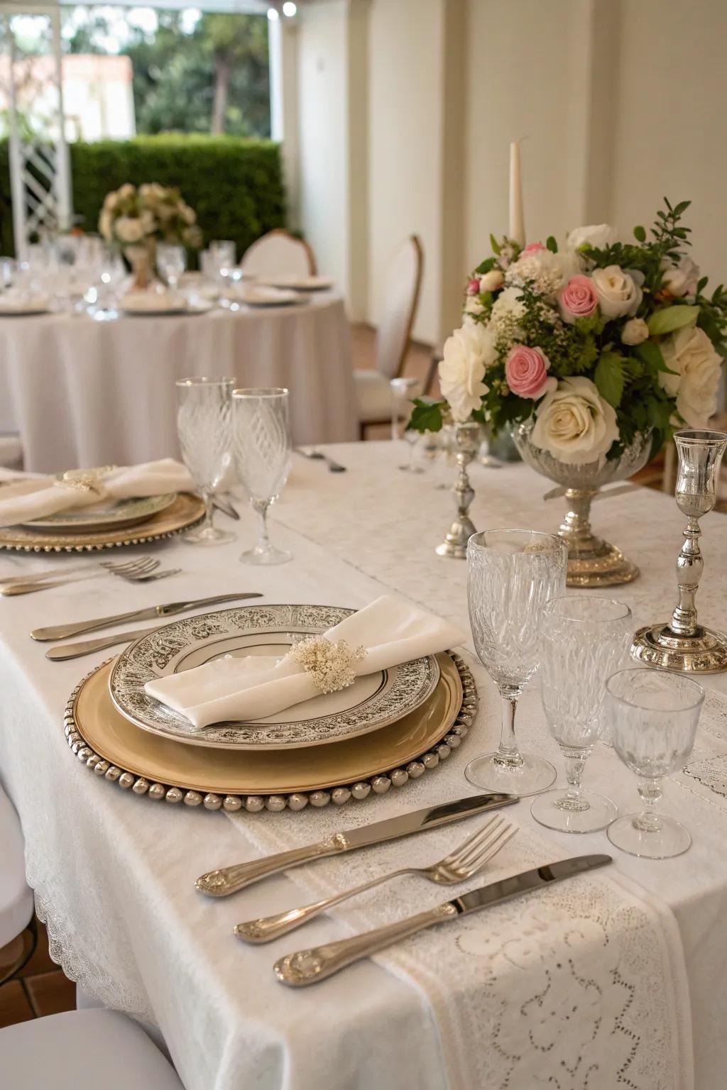 Elegant table designs add class and flair to your event.