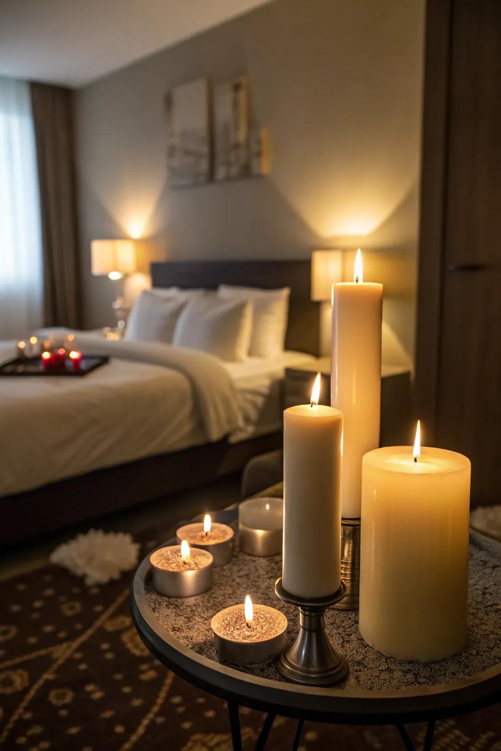 Glimmering wax adds comfort and closeness to any room.