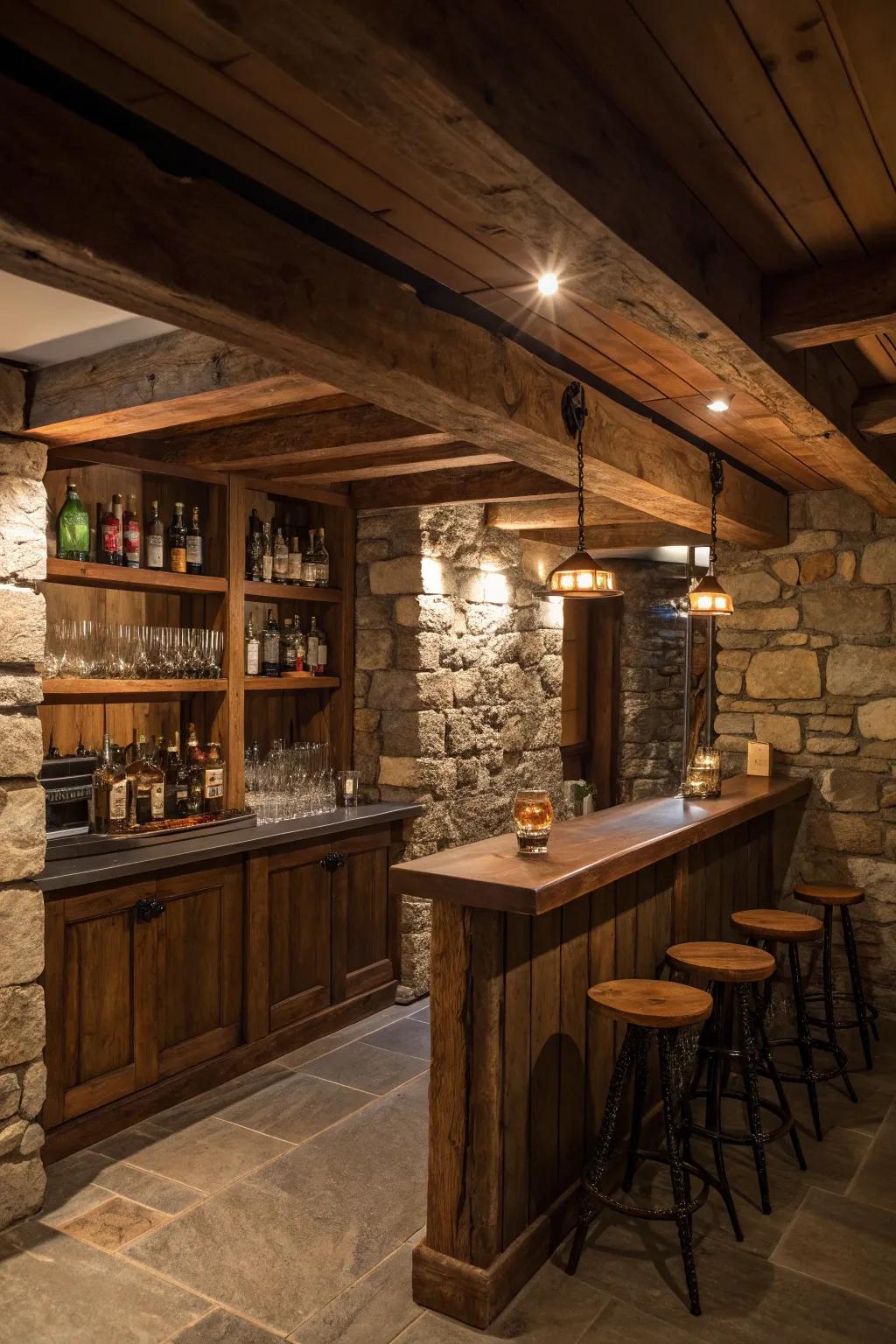 Rock feature surfaces delivering a raw and textured setting.