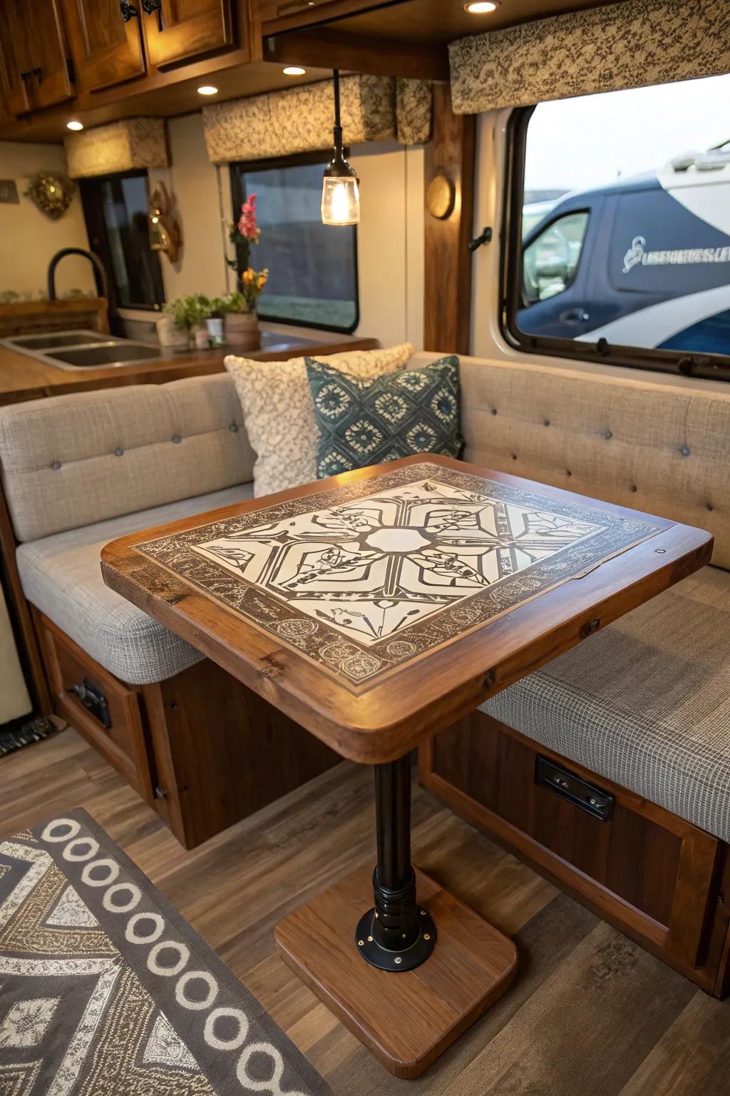 Design a one-of-a-kind DIY table for your RV.