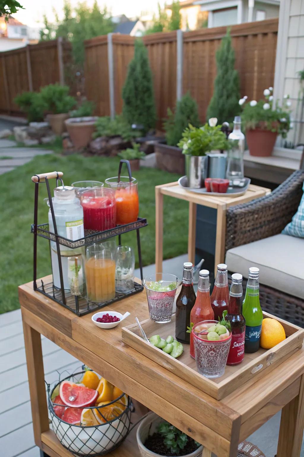 A self-serve drink station with creative beverage options