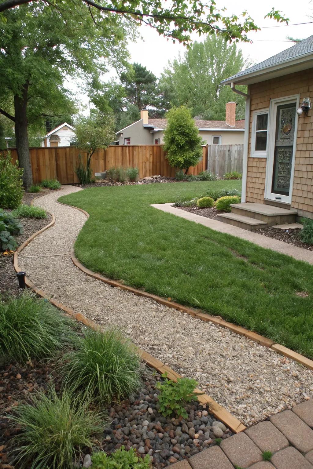 Marry greenery and gravel to sculpt a visually arresting parking space.