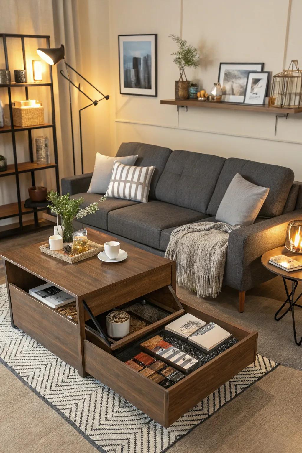 Versatile furniture boosts efficiency in compact spaces.