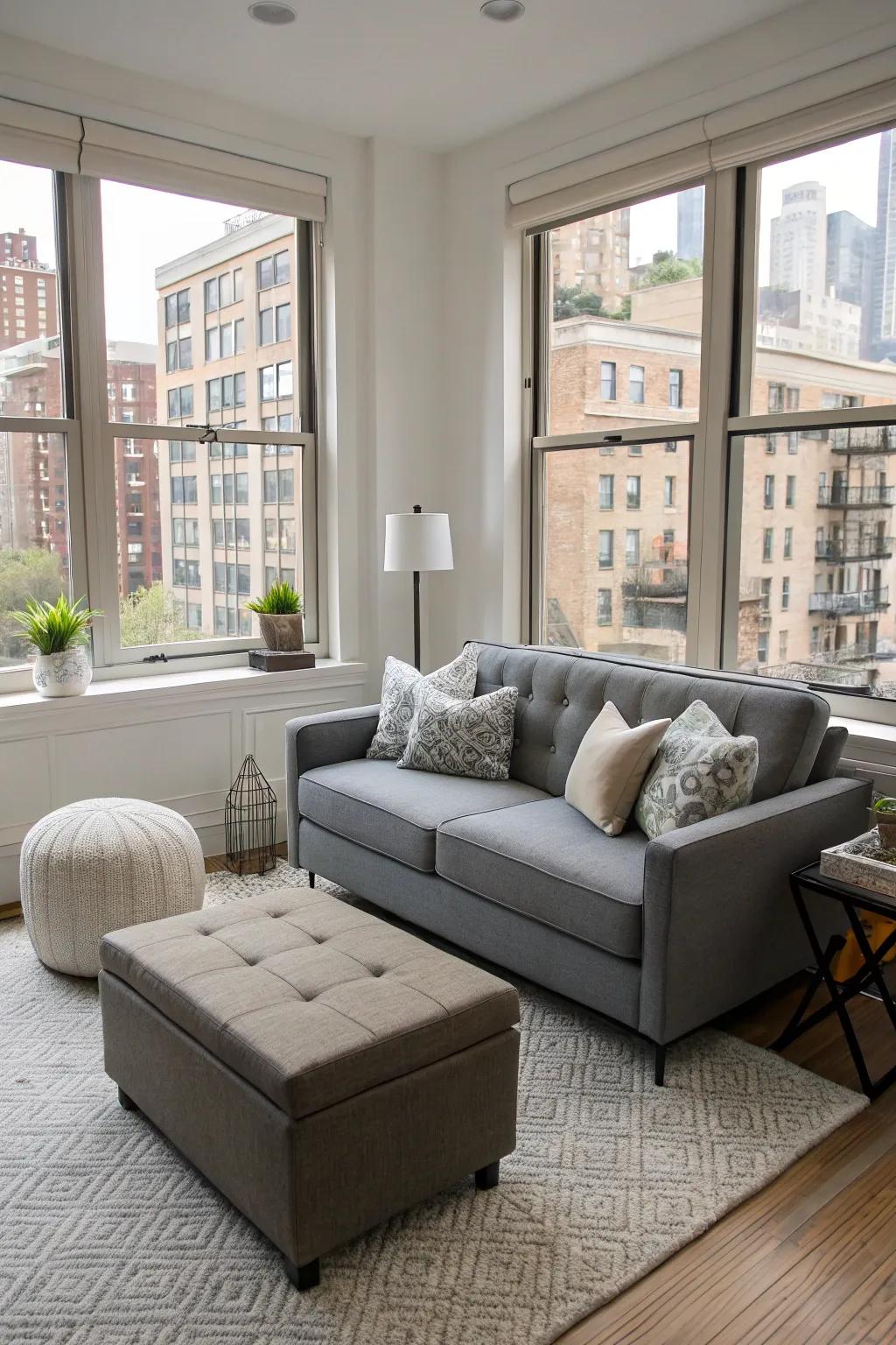 Furniture that does more than one thing is a game-changer for small spaces.