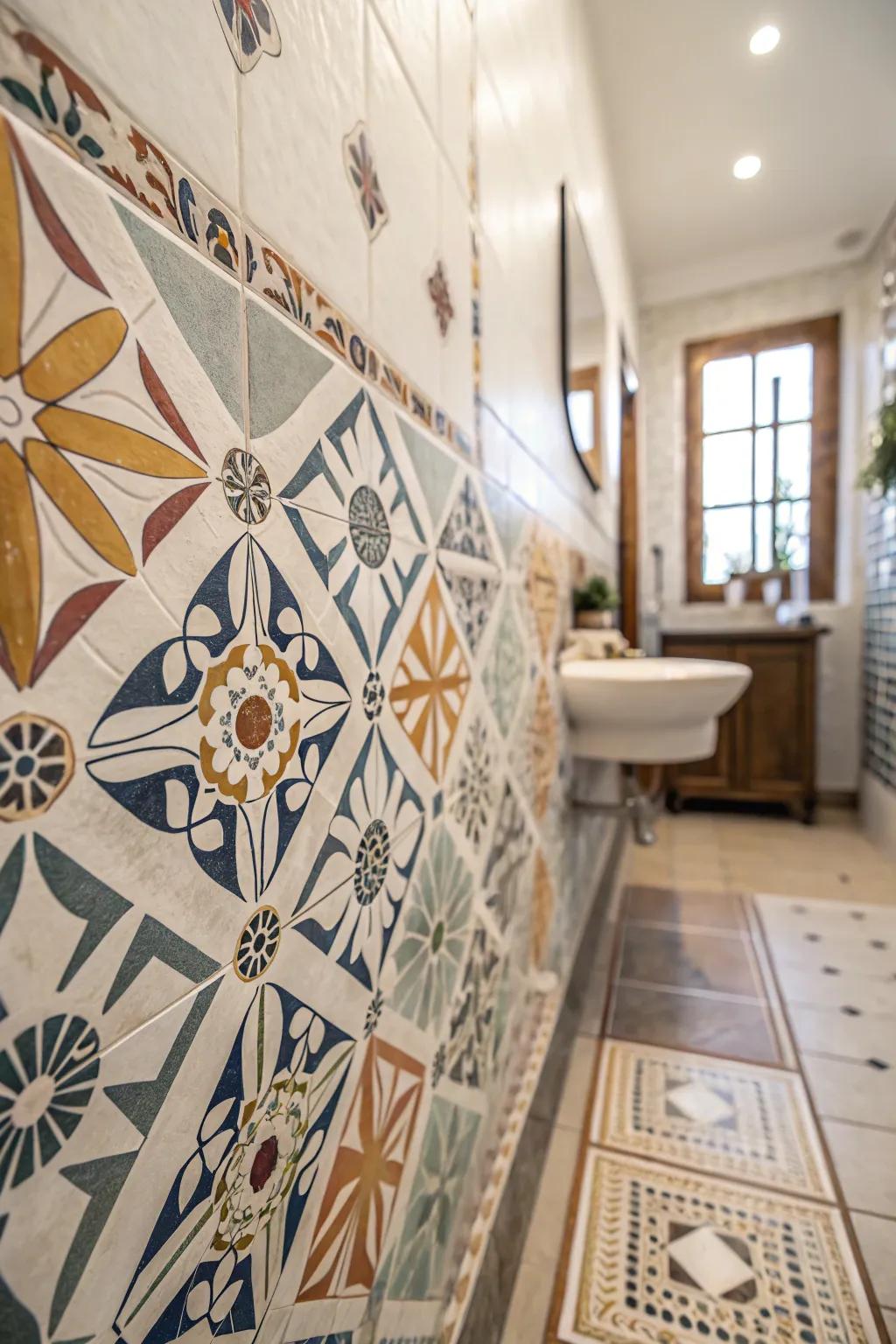 Geometric tiles gives a unique visual and a definite Spanish touch.