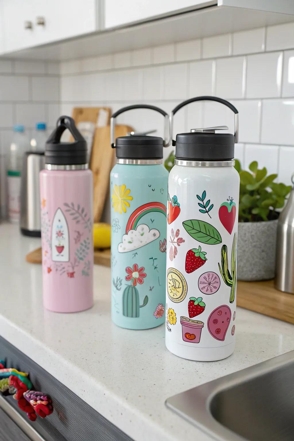 Set apart your hydration vessels with imaginative decal creations.