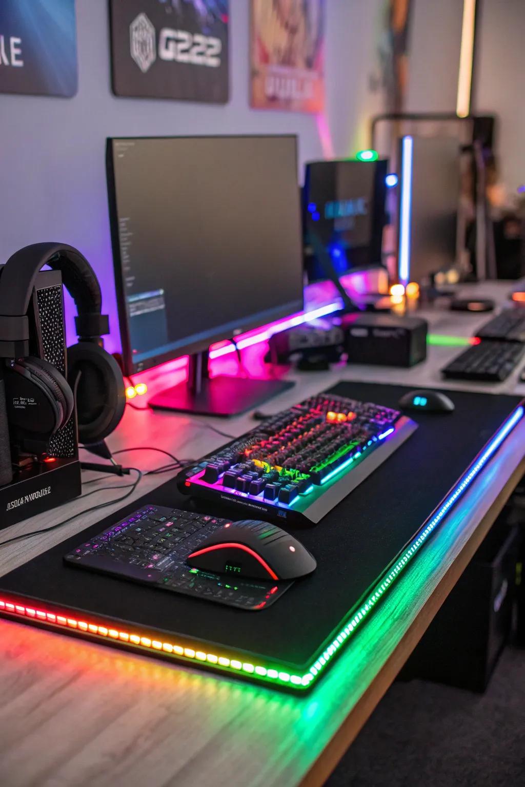 Revamp your streaming area with the brilliance of RGB lighting.