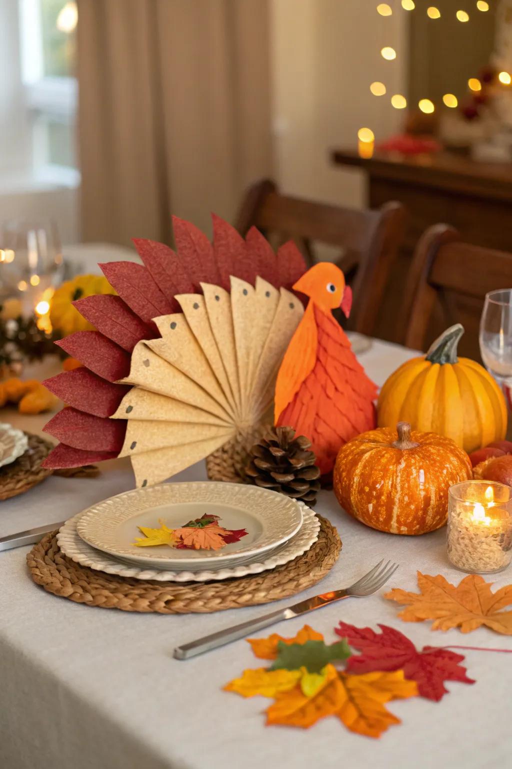 These turkey-shaped napkins are destined to spark engaging conversations.