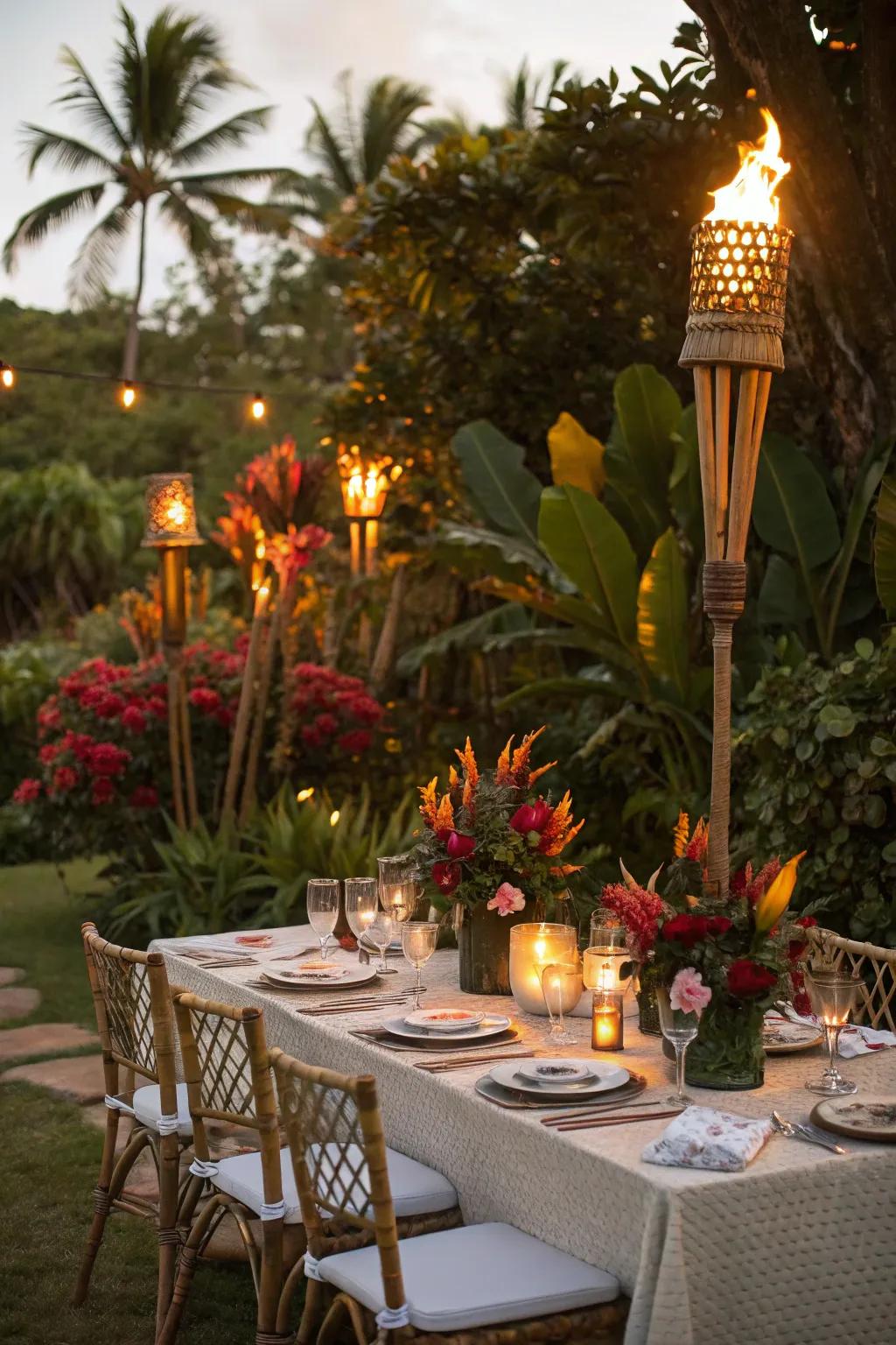 Amplify your dining ambiance with exotic elegance.