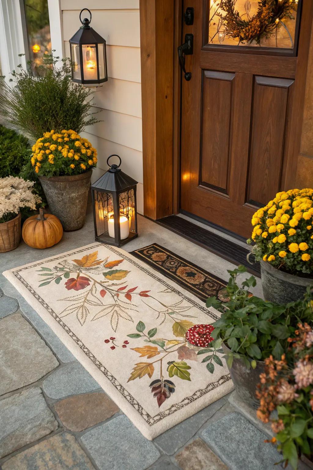 Celebrate the seasons with sophisticated floor covering designs.