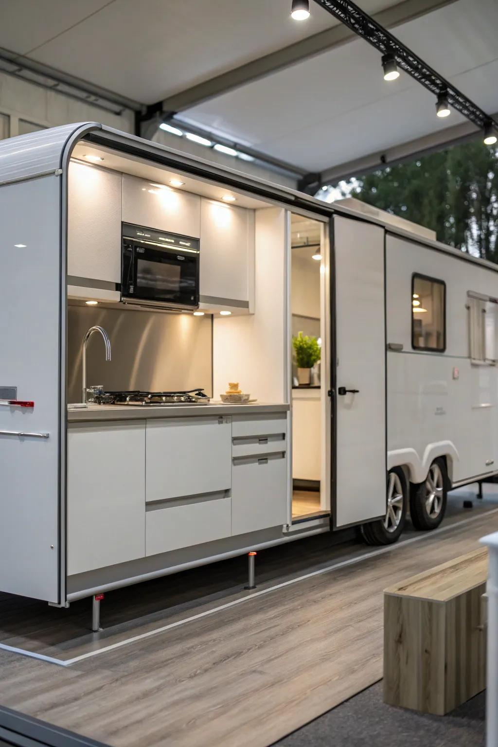 A simple design helps your kitchen look modern and clean.