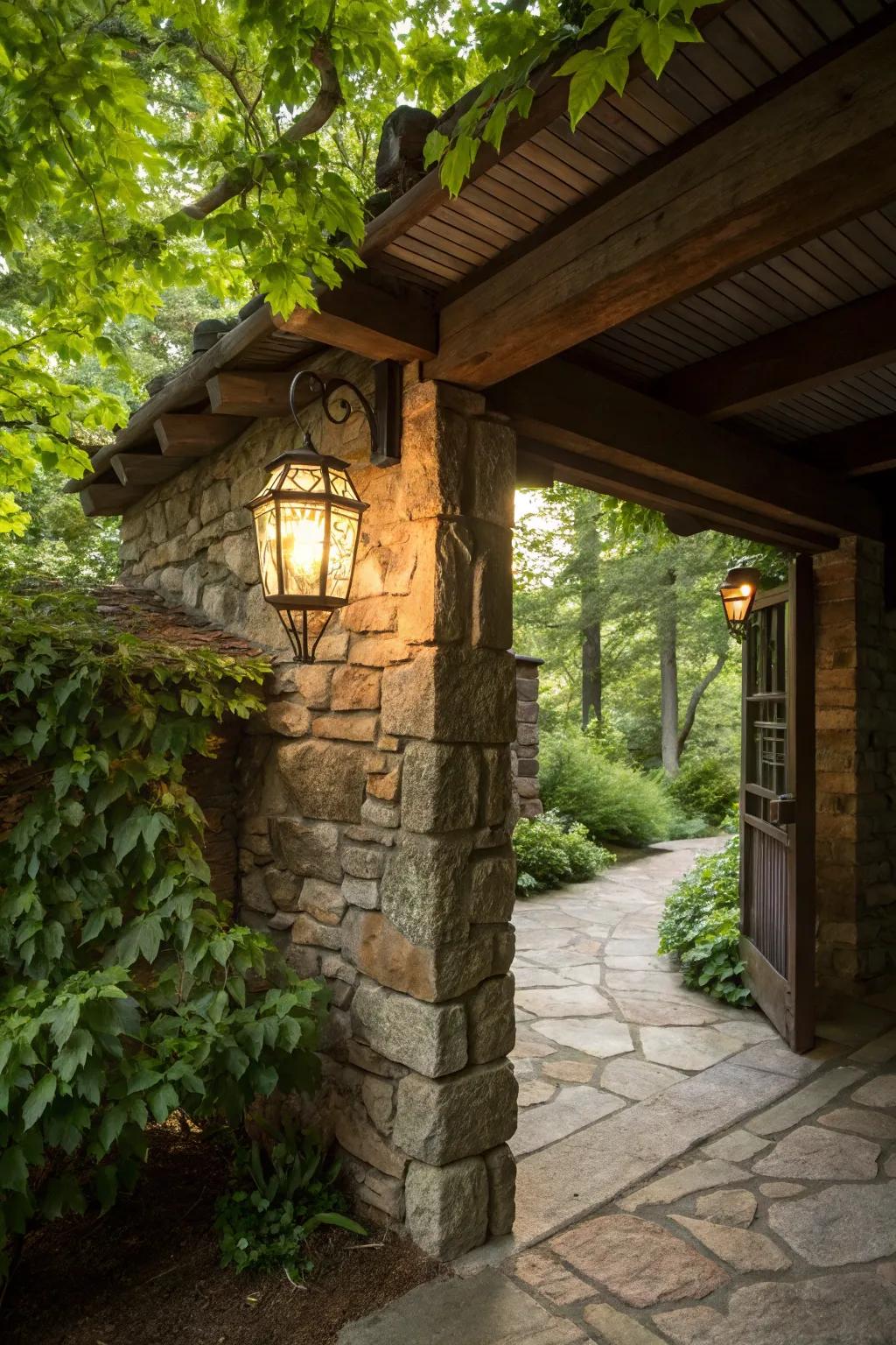 Lantern lights bring a rustic feel to any space.