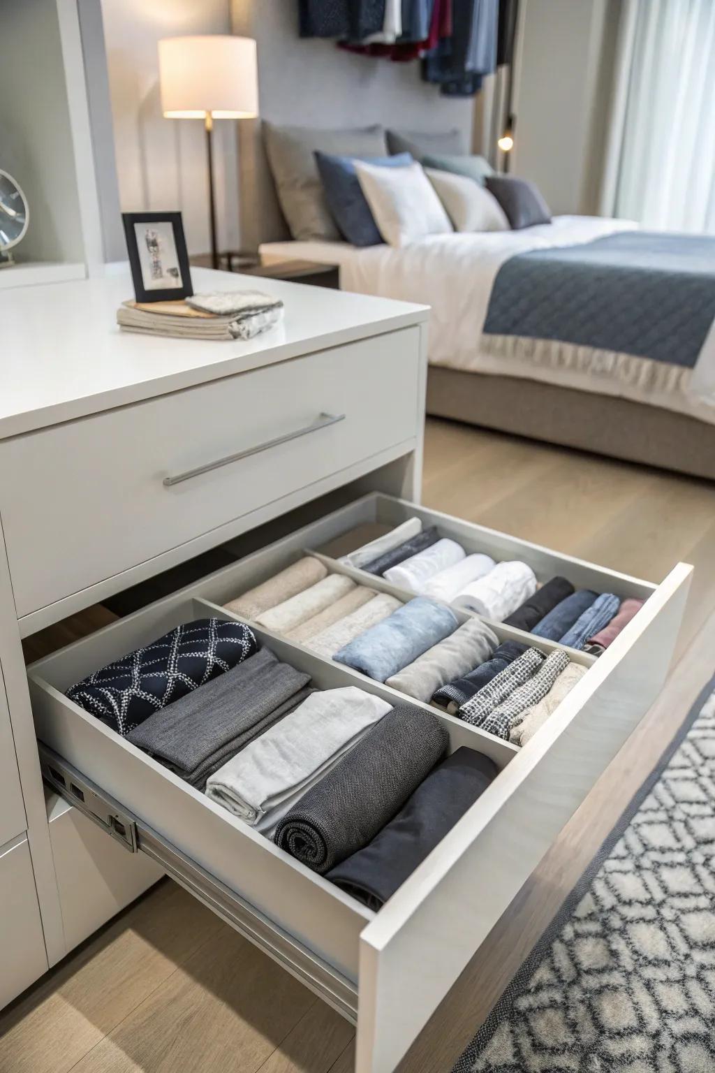 Folding techniques that boost drawer space.