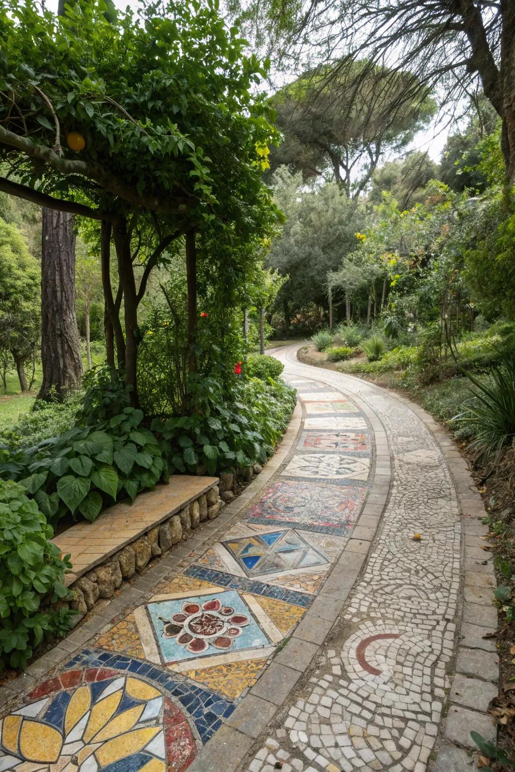 Sculpt a path that is a vibrant piece of art, endowing your garden with color and individuality.