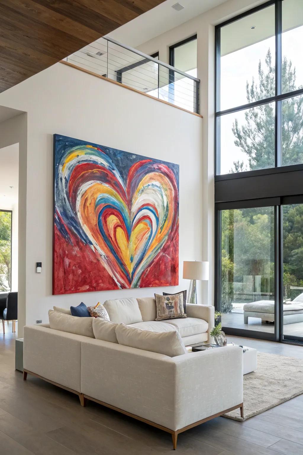 Abstract heart themes lend a modern twist to Valentine's decor.
