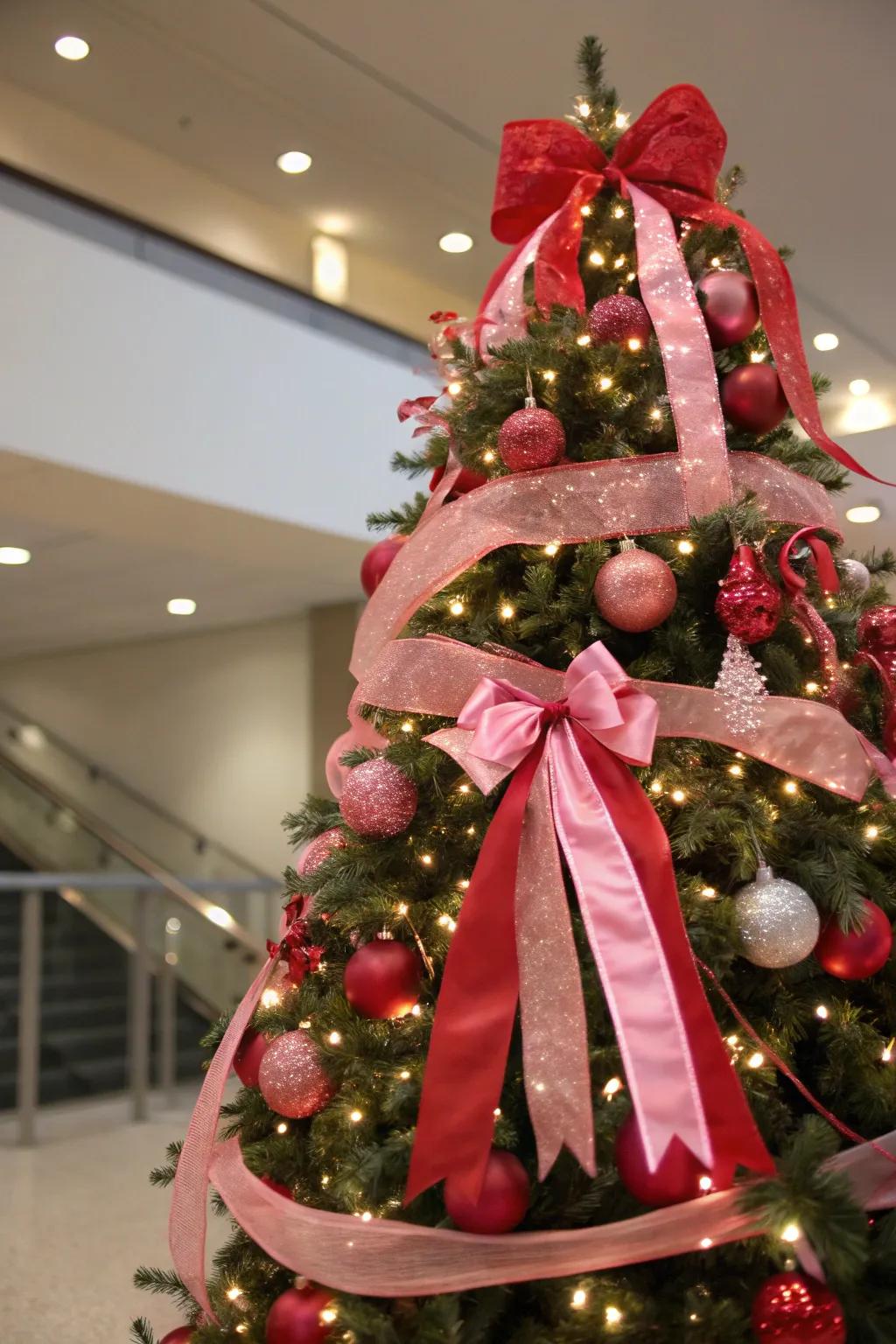 Luxurious ribbons add a touch of elegance and romance to your tree.