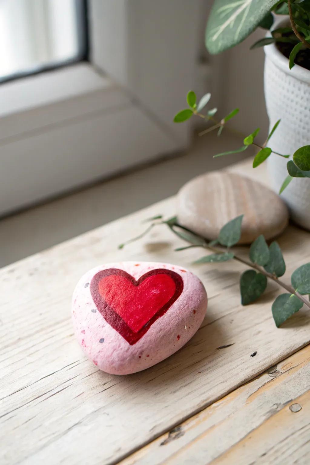 Redefine nature's canvases with these captivating painted rock hearts - the definitive touch for imbuing your décor with personal significance!