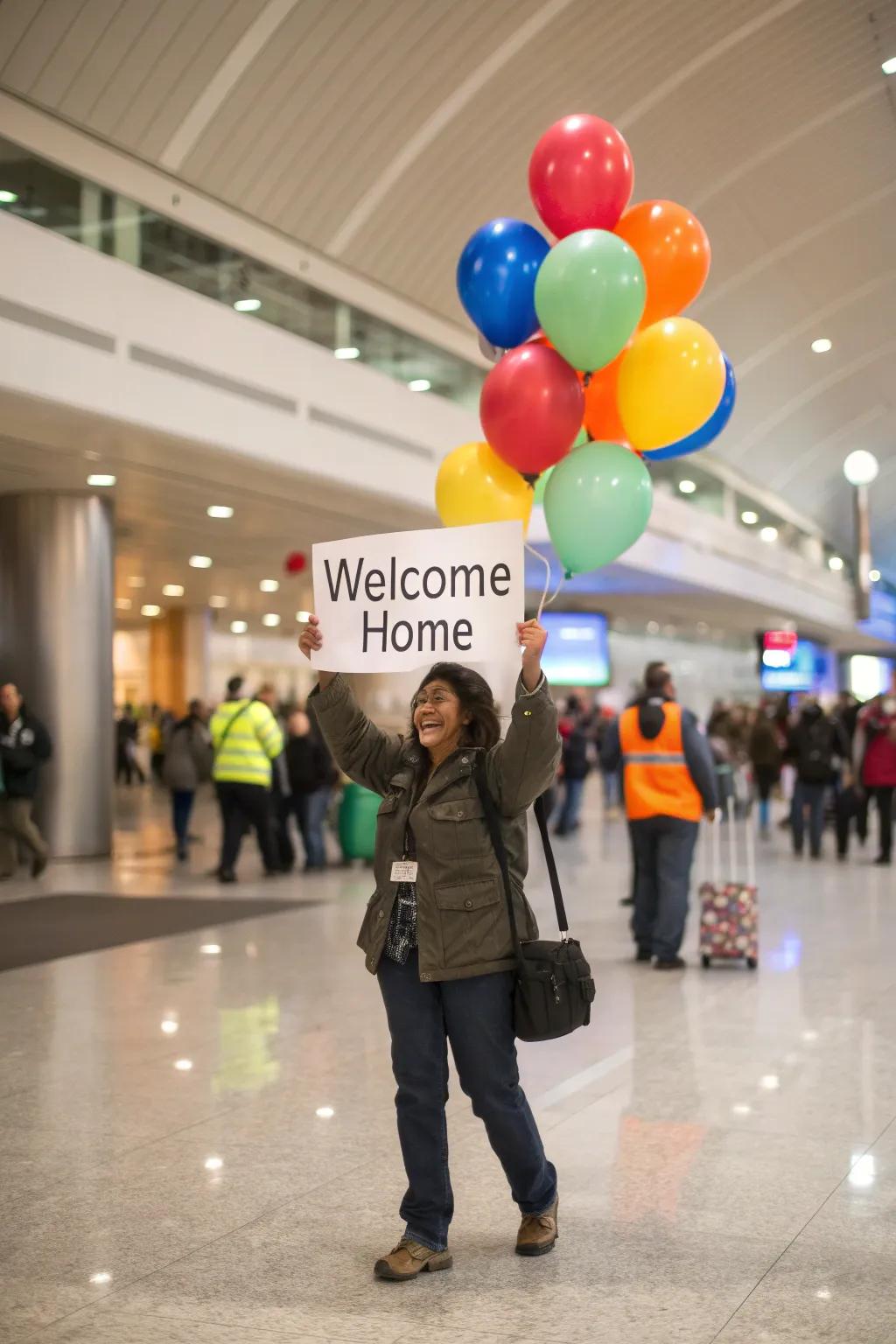 Air spheres contribute a celebratory touch to any greeting flag.