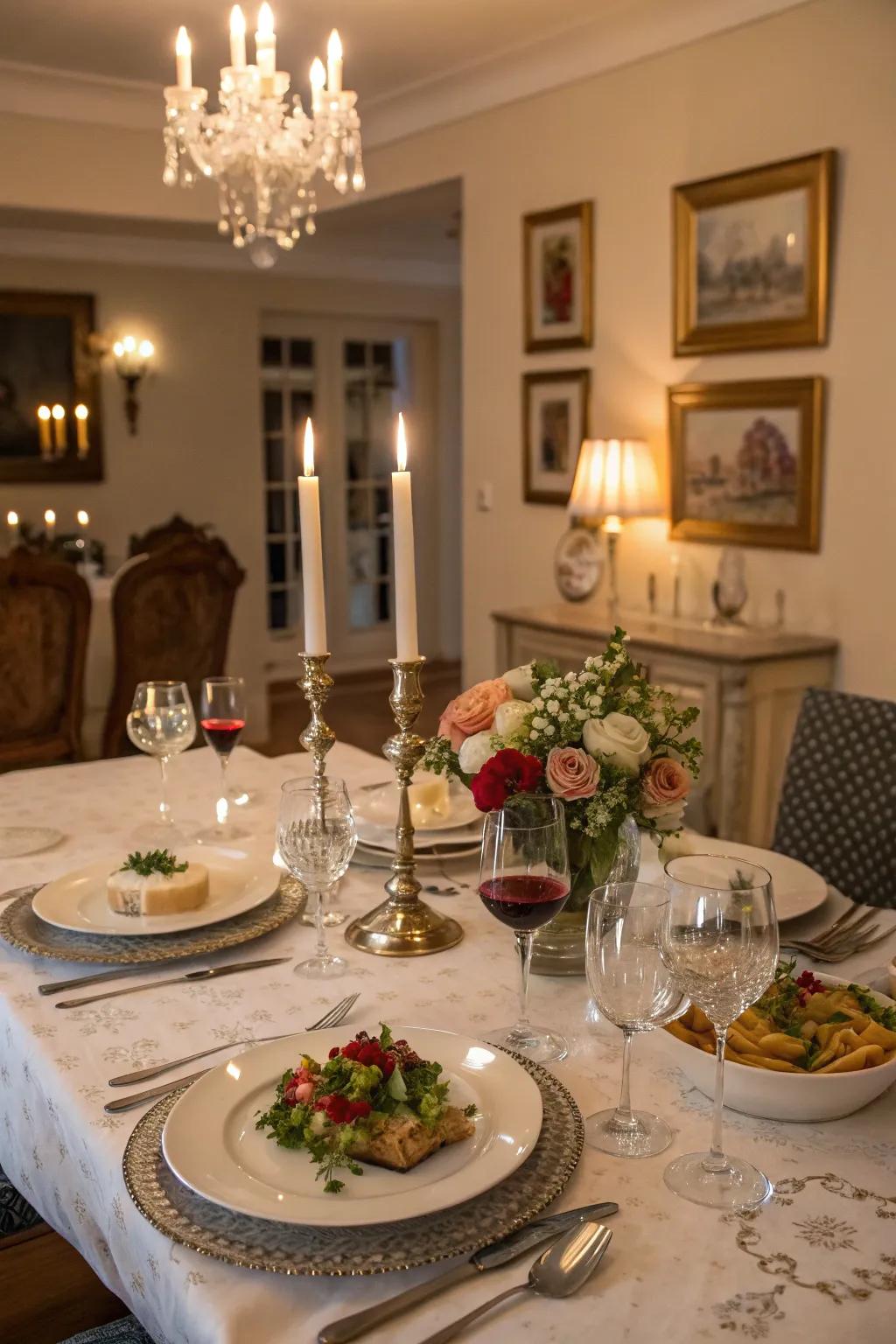 An exclusive dinner arrangement crafted for a monumental anniversary.