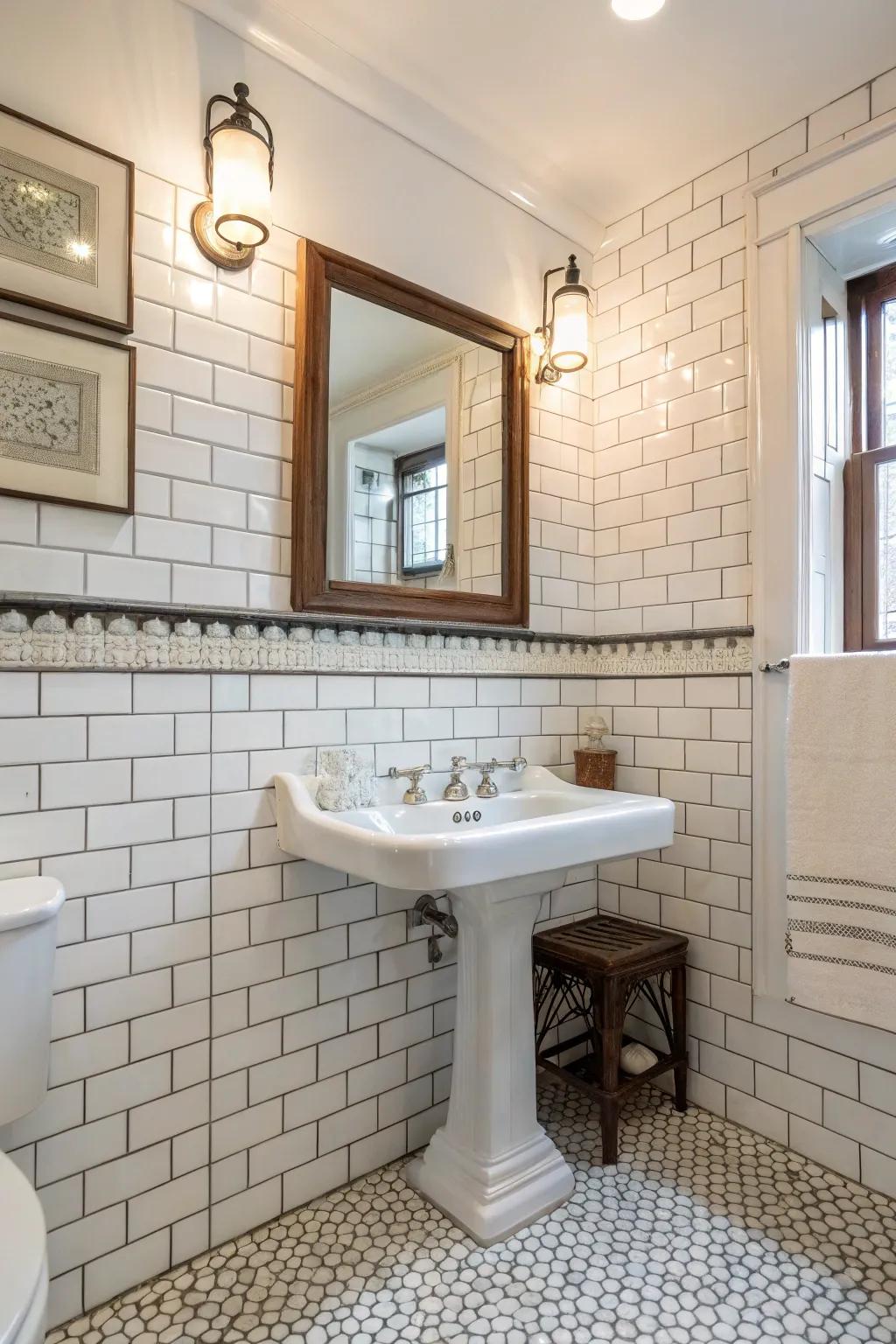 Ageless rectangular ceramics bring a hint of traditional beauty.