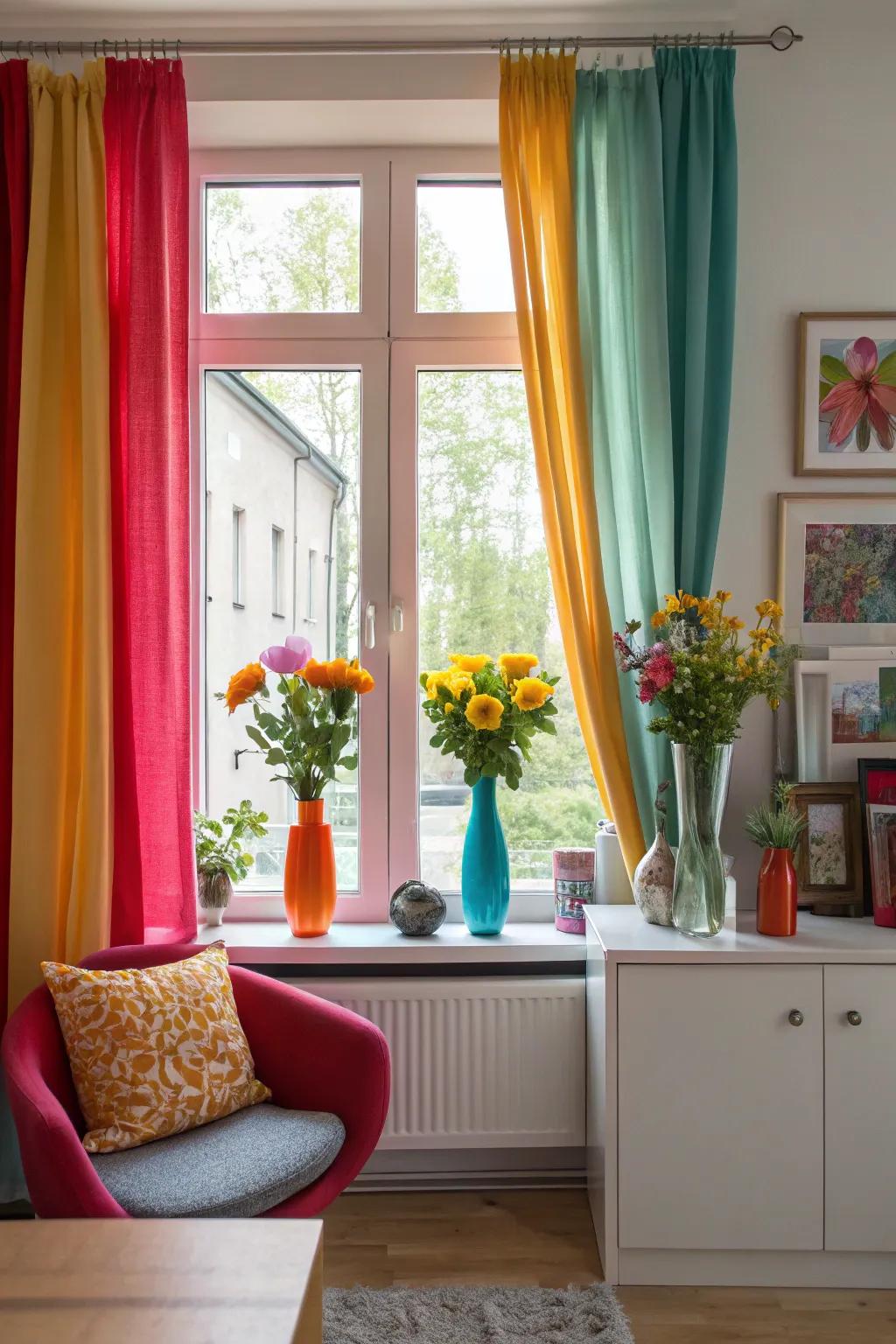 Vibrant colors make this window presentation explode with vitality.